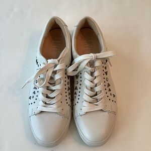 FRYE Ivy Studded Low Laced white leather Sneaker
